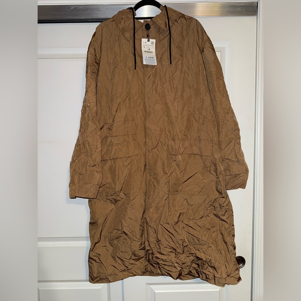 Zara camel khaki technical parka - Picture 2 of 8